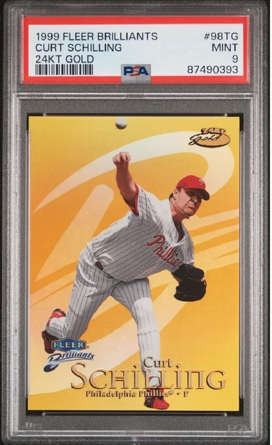 1999 Fleer Brilliants 24KT Gold Curt Schilling Rare 13/24 PSA 9 POP 2 Non Higher