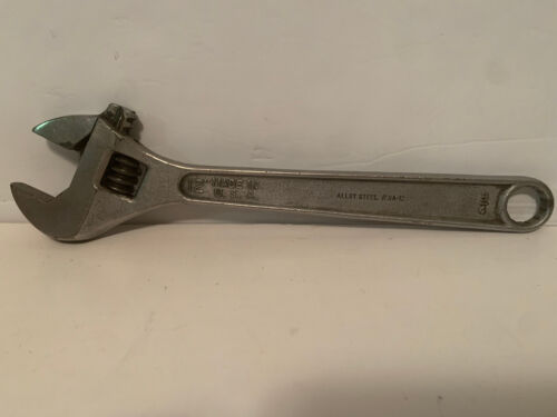 Vintage OTC Owantonna Tool Co. 12" Adjustable Wrench with 3/4 Box End - Picture 3 of 7