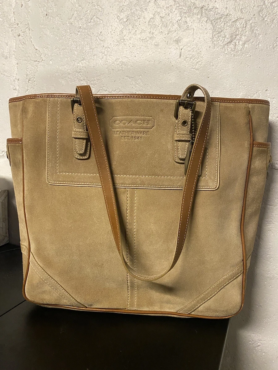 Coach suede best sale tote