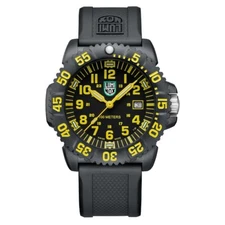 LUMINOX SEA LION X2.2055 CARBONOX MEN'S 100M BLACK / YELLOW DIAL 44MM WATCH NWT
