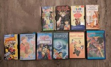 Lotto 10 VHS Cartoni e Film per bambini Vintage Fiabe 