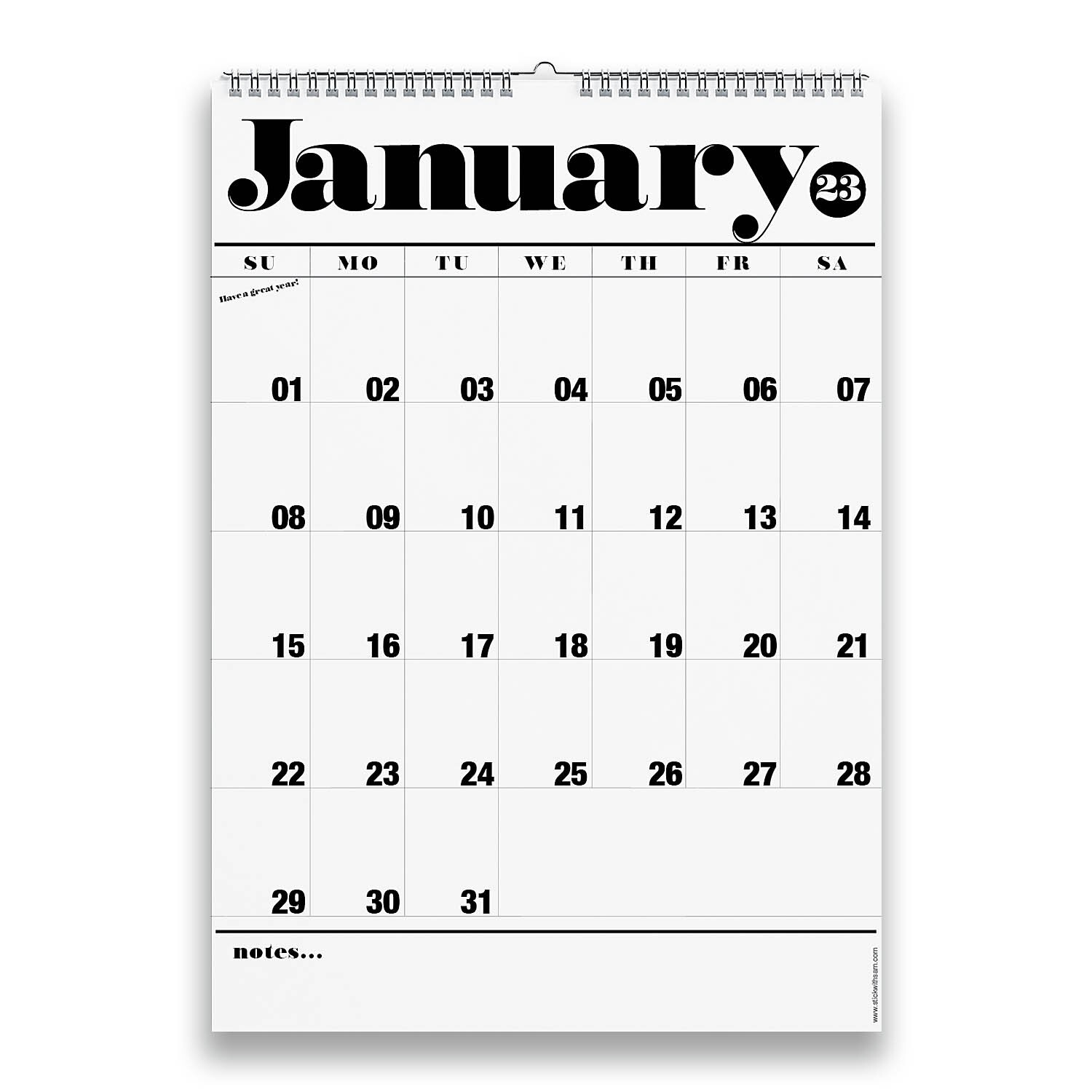 2023 Wall Calendar. Large B&W A3 Yearly Wall Planner. 1 month per page +  Jan 24. 9353305001359 | eBay