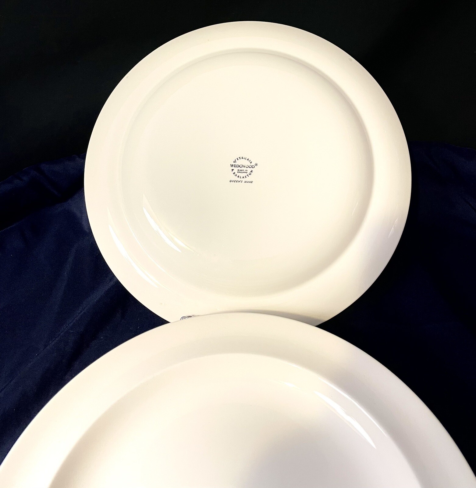 Wedgwood Queensware Dinner Plate 10” Traditional Plain White Fine