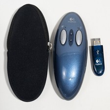 Logitech M-RU77 Presentation Laser Pointer Mouse Bluetooth w/ Receiver - Tested