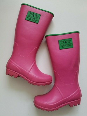 ralph lauren pink rain boots