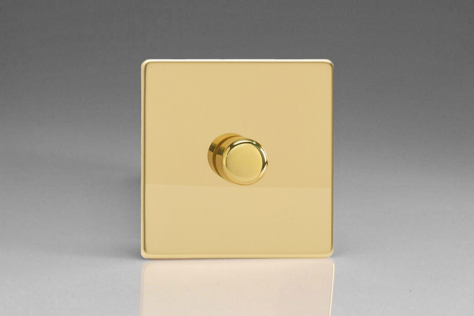 Varilight JDVS1S Screwless Polished Brass 1 Gang VPro Smart Supplementary Switch