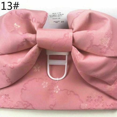 Cintura donna kimono obi giapponese yukata fiocco largo cintura cinch raso vintage NR9 - Foto 15 di 27