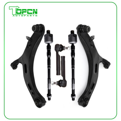 Front Lower Control Arm Ball Joint Tie Rod For 2010-2014 Subaru Legacy Outback