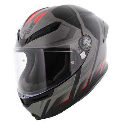 Agv K6 S Karve Matt Black Grey Red, Full Face Motorcycle Helmet