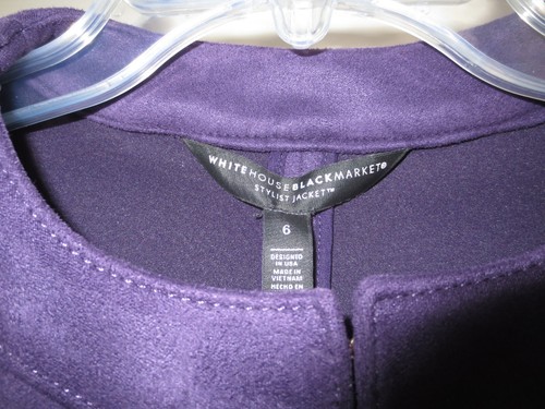 WHBM Amethyst Jacket w/ Gold Buttons Size 6 NWT - Picture 6 of 9