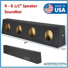  4 - 6 1/2" sound bar sealed speaker box 6.5 sub box Ground shaker Enclosure