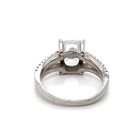 Estate Sterling Silver Cubic Zirconia Engagement Style Ring Size 5.25 — photo 5