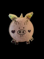 Vintage 1979 Cute Fat Pink Pig Flying Wings Heart Cheeks Pigs P2