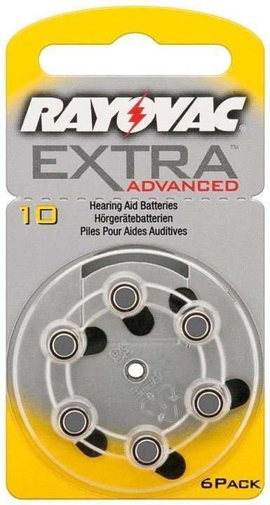 Rayovac 6x Rayovac Extra Advanced PR70/10A zinc-air hearing aid cell 1.4V 49588