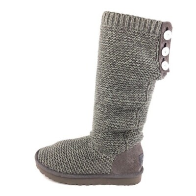 UGG Australia Purl Cardy Knit Winter Boots Womens Size EU 39 Gray Mint  Acrylic