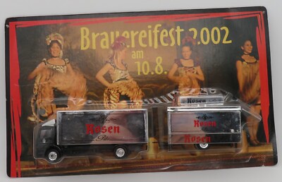 GRELL HO 1/87 TRUCK + TRAILER TRUCK MB ATEGO 1823 ROSES PILS BEER BEER BOX