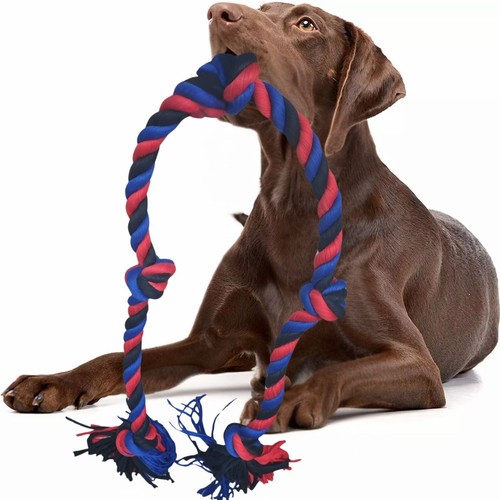 Dog Rope Toys 5 Knots Tough Rope Chew Toy Aggressive Chewers L XL 82cm 147cm UK - Picture 30 of 42