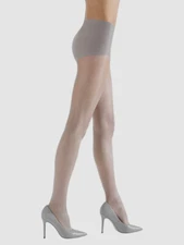 Natori Women's Silver Shimmer Sheer Control Top Tights Size Small