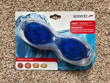Speedo Adult Boomerang Blue Swim Goggle Ages 15 .. NEW