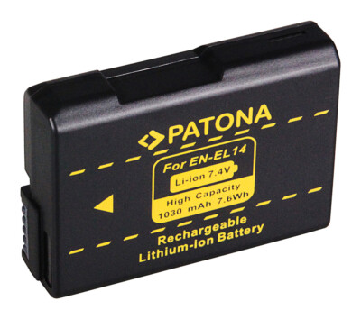 PATONA EN-EL14 ENEL14 AKKU FÜR NIKON P7100 P7000 D5100 D3200 D3100 1030mAh