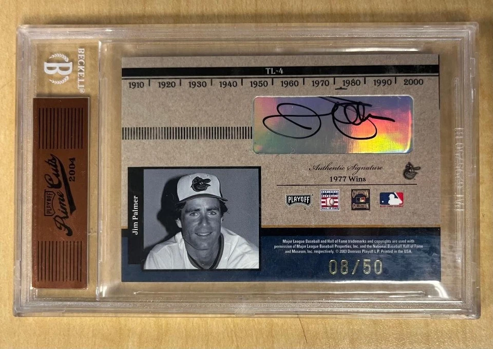 2004 Playoff Prime Cuts Timeline #4 Steve Carlton & Jim Palmer Dual Auto 8/50 - Image 2 of 2