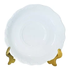 Schumann Arzberg Germany WHITE ELEGANCE Porcelain Scalloped Saucer NEW