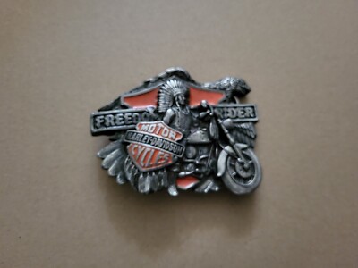 1993 Baron Harley Davidson FREEDOM 4 MILES Vintage Eagles Gürtelschnalle