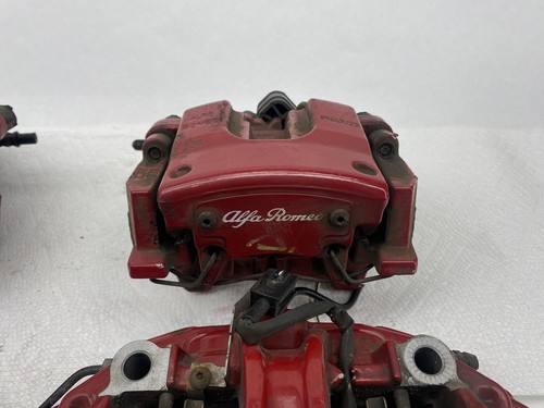 2017 Alfa Romeo Giulia Brembo brake caliper set Red front & rear oem 17 - Picture 5 of 11