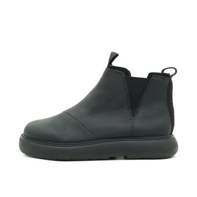 TOMS Damen Chelsea Boot Stiefeletten Schwarz Leder Stretch-Einsatz Boots EU 40