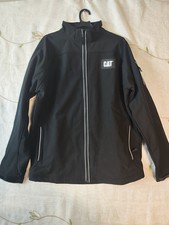 Caterpillar CAT Men's Softshell Work Jacket Black Reflective Trim Size M Storm