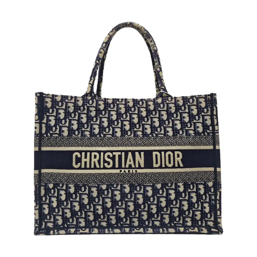 DIOR Book Tote Handbags Cloth Blue Free Shipping | Duties Paid