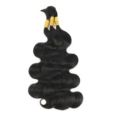 Brazilian Wavy Grey Hair100 Human Hair Bulk Braiding Hair Extension NoWeft 100g
