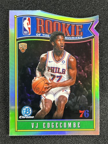 2025-26 Topps Bowman Chrome VJ Edgecombe Die Cut RC Year Favorites Refractor