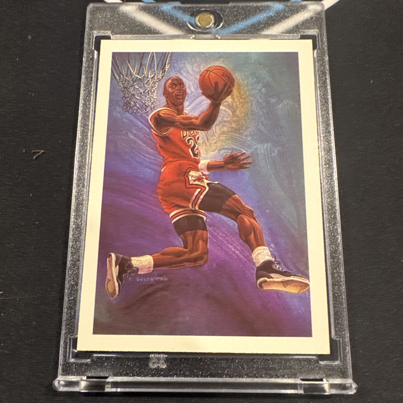 1990-91 NBA Hoops - Art Card Team Checklist Michael Jordan #358