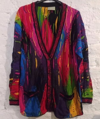 COOGI Australia Design Vintage 90 Abstract Pullover Sweater Notorius BIG Style S