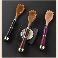 Telescopic Back Scratcher Stainless Steel Extendable Resin Head Body Massager