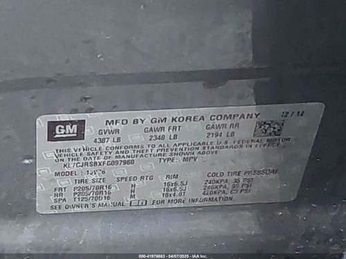 Intercooler VIN B 8th Digit Opt Luv Fits 13-21 ENCORE 2918285 - Picture 4 of 12