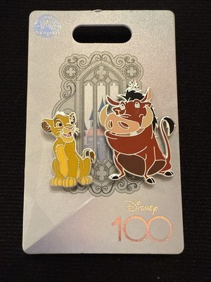 Disney Lion King Pin 100 Years Of Walt Disney Anniversary Pin Simba Timon Pumba