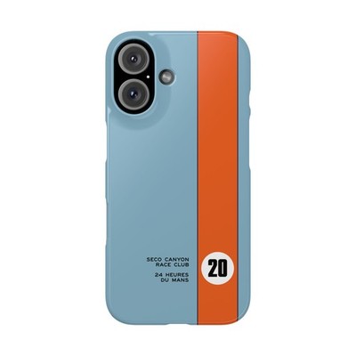 Gulf Racing-inspired Slim iPhone 17/Pro/Max/Air Case - Porsche Ford GT40 McQueen