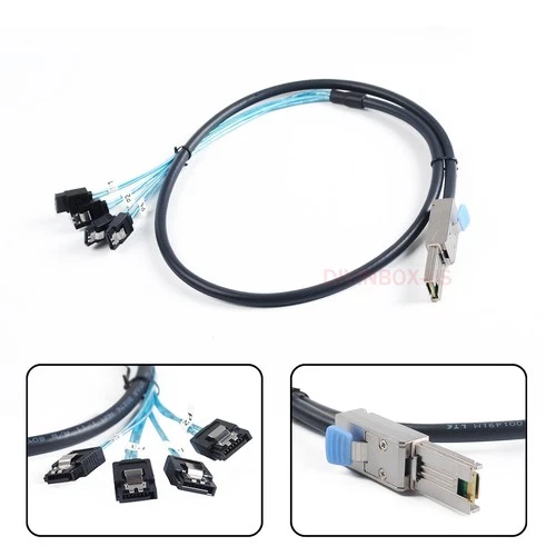 SFF-8088 to 4X SATA Mini SAS 26Pin to 4*SATA 7Pin Data Connector Cable 6Gbps 1M