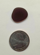 GENUINE SURF TUMBLED SEA GLASS FROM PUERTO RICO / VIOLET / PURPLE GLASS
