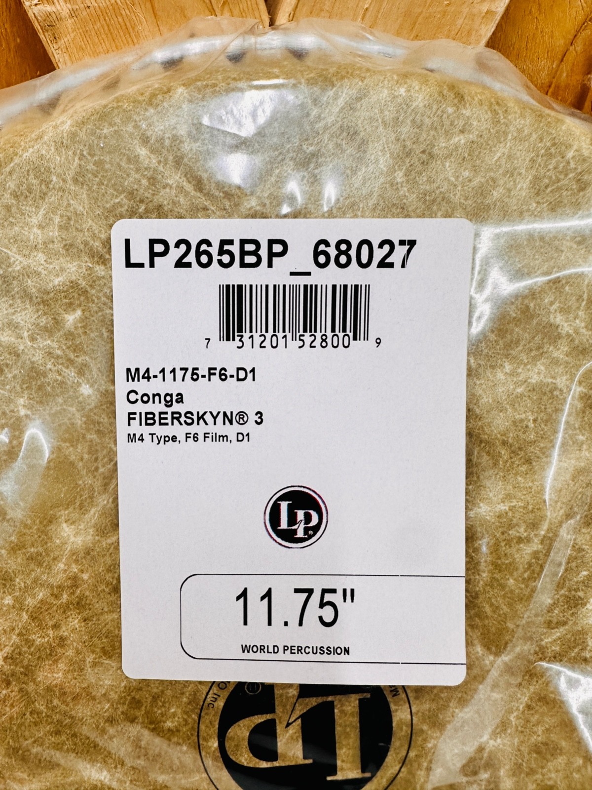 LP265BP Latin Percussion Fiberskyn 3 11.75" Conga Drumhead M4-1175-F6-D1 NOS