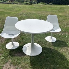 Vintage Retro Table Terence conran habitat style 80”s cafe egg chairs prop 