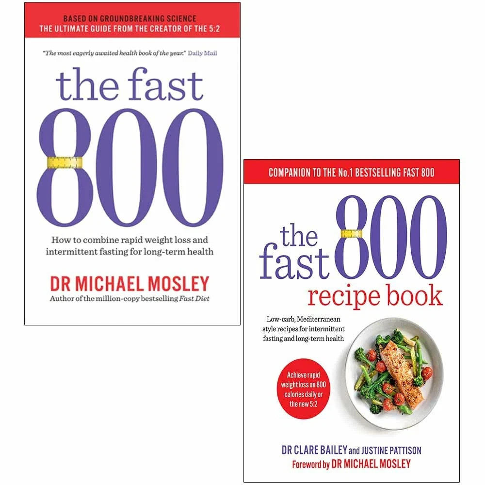 The Fast 800 & The Fast 800 Recipe Book 2 Books Collection Set - Michael Mosley
