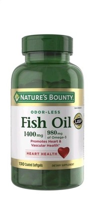 Nature s Bounty Fish Oil 1400mg 980mg Omega-3 Heart Health 130 Softgels