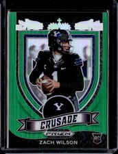 2021 Panini Prizm Draft Picks Collegiate #168 Zach Wilson Green
