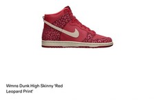 Nike Dunk Skinny High Red Leopard Print W for sale | eBay