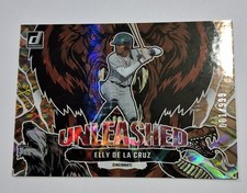 2023 Donruss Elly De La Cruz Unleashed Holo Parallel /999 #U7 Reds Rookie RC