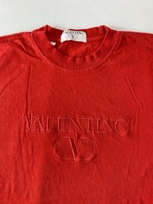 Valentino Jeans Embroidery Logo Spell Out Tee T Shirt Size L W407