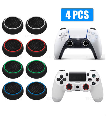 4x Thumbstick Grip Kappen   Silikon Caps für PS5 PS4 Xbox Controller
